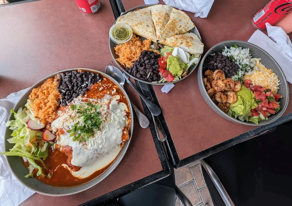 Chicken Enchilada and Steak Quesadilla