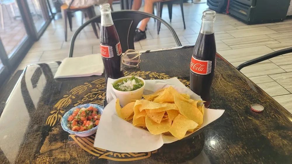 Chips and Salsa with Mexican Coca-Cola